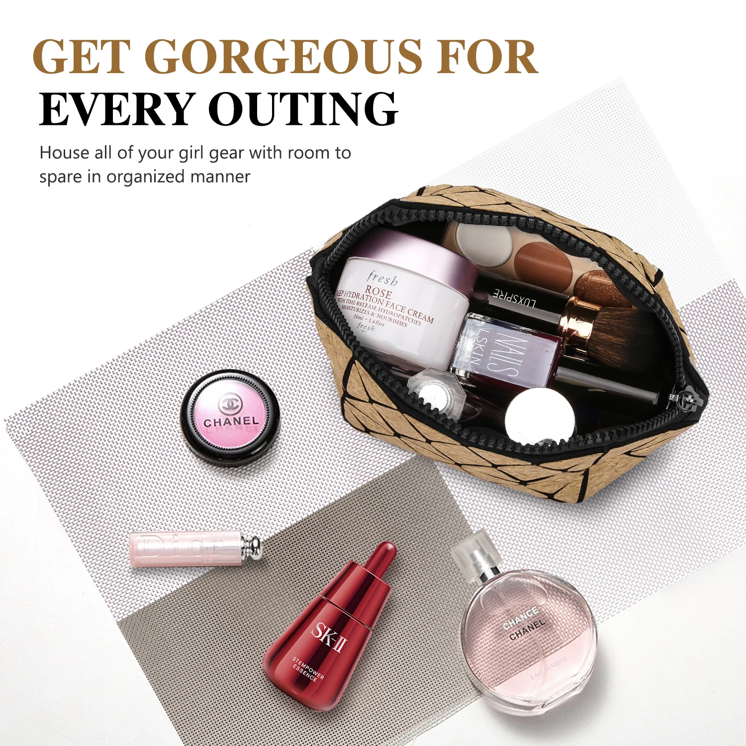 Чехол для хранения косметики макияжа портативный водонепроницаемый складной