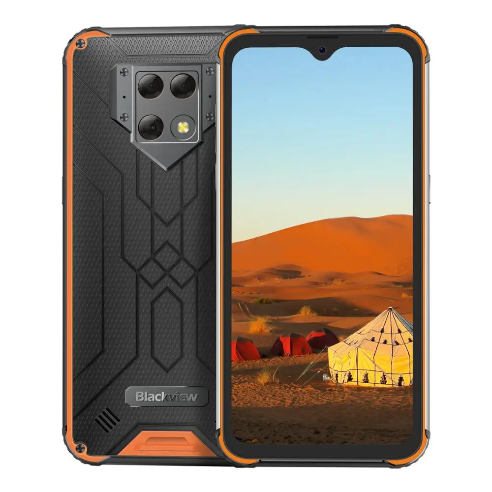 

IP68/IP69K Blackview BV9800 Modular Rugged Mobile Phone 6.3inch Display 6580mAh Helio P70 Octa Core 6GB 128GB 48MP Cam Android 9