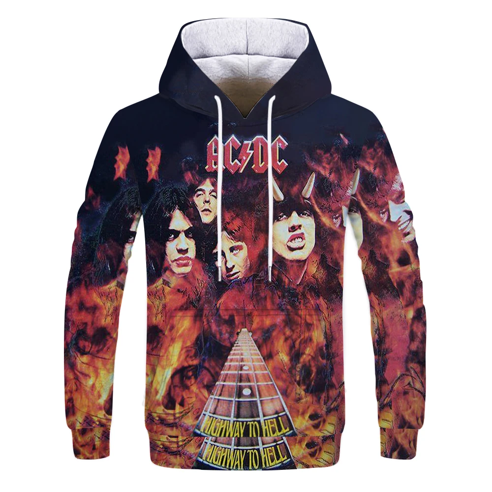 

2021 new guitar band printed sweater men's fashion trend cool sweater pullover guitar instrument band idol sweater