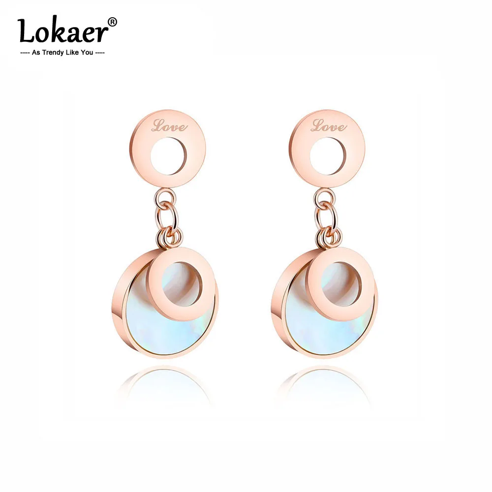 Серьги подвески Lokaer из нержавеющей стали изысканные Висячие Ювелирные украшения