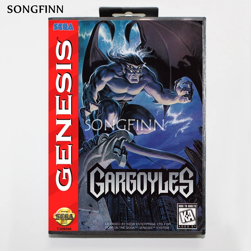 Карта памяти 16 бит MD с коробкой для Sega Mega Drive Genesis Megadrive - gargoyles | Электроника