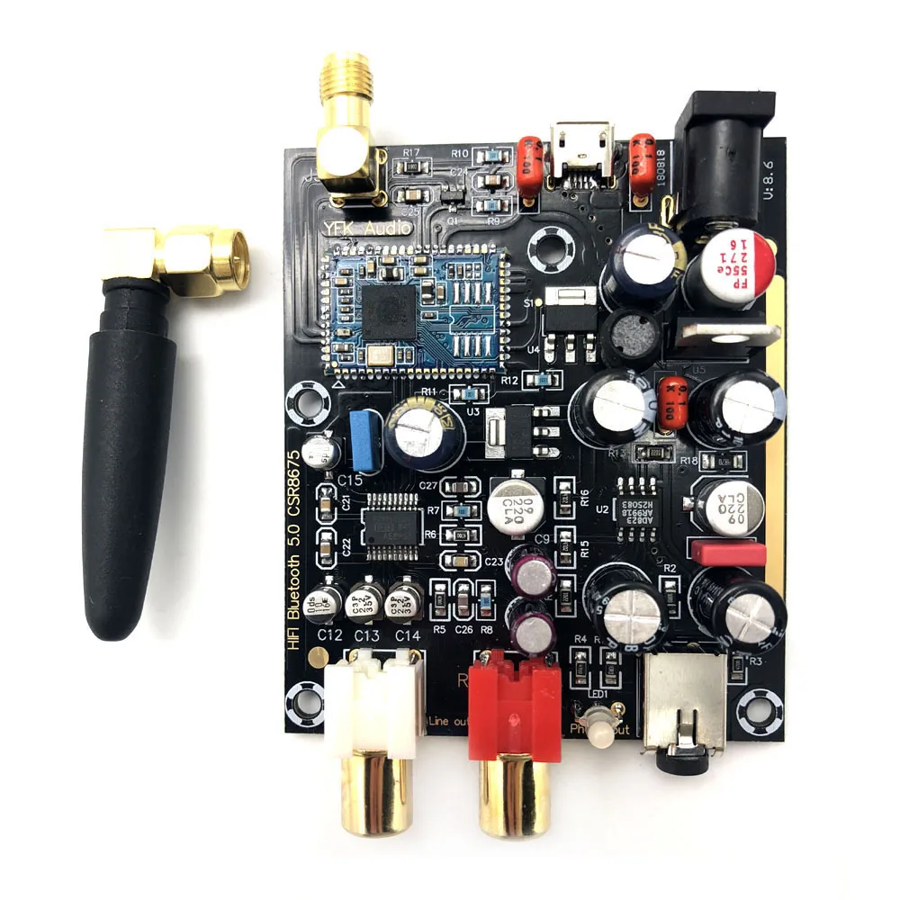 Последний CSR8675+ PCM5102A LDAC APTX HD Bluetooth 5,0 беспроводной приемник Поддержка 96K 24 бит с антенной T0942