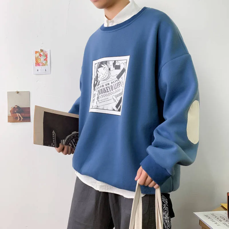 Японская толстовка с капюшоном из одного предмета, Повседневная Толстовка Harajuku для мужчин, уличная зимняя уличная толстовка с капюшоном в стиле хип-хоп для мужчин