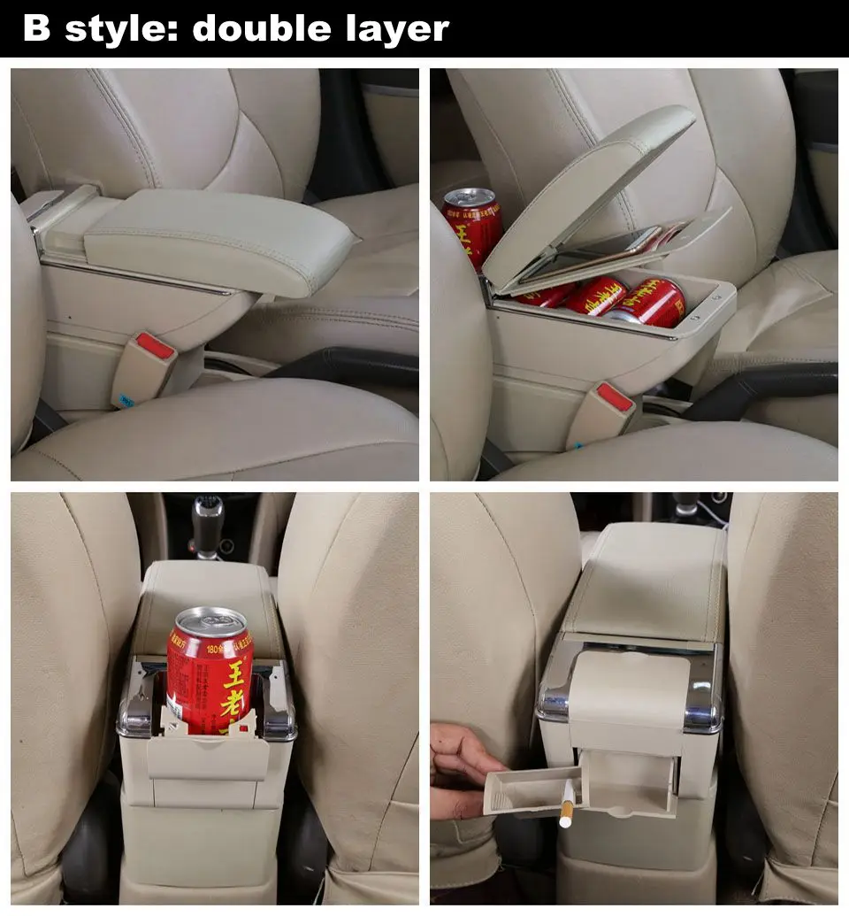 Подлокотник коробка для hyundai I10 USB зарядка центр консоль коробка с подстаканником пепельница автомобиль-Стайлинг украшения Аксессуары