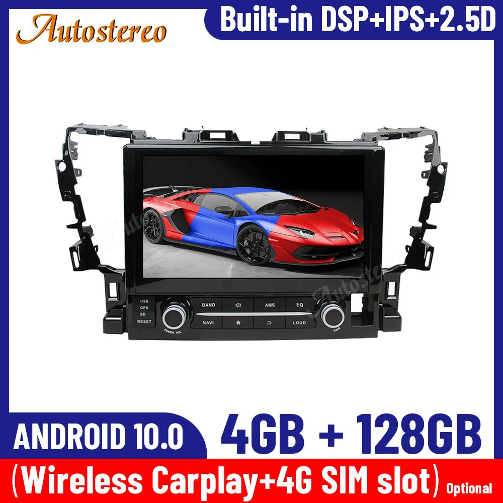 

Для Toyota Alphard 2015-2018 Android10.0 128G автомобиля GPS навигации мультимедийный плеер Авто Радио Стерео головное устройство Carplay IPS Экран