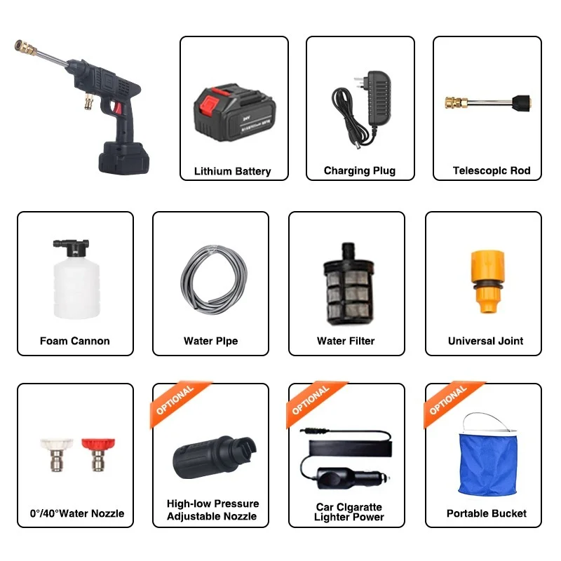 Водяной пистолет беспроводной очиститель для мойки воды высокого давления