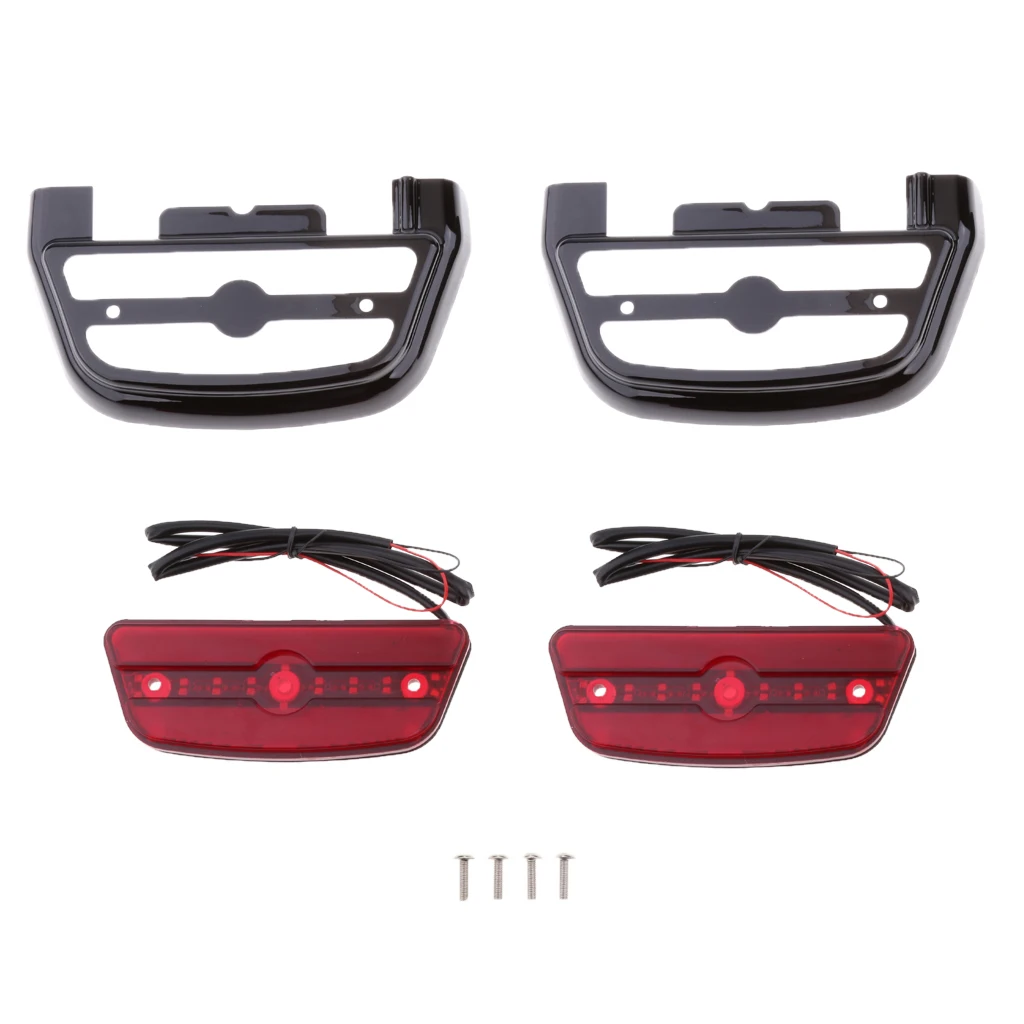 

Red Led Light Passenger Floorboard Cover For Road Touring