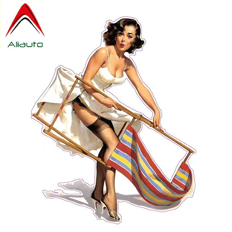 Pin Up Girl Vinyl Decal Graphical Diy Window Trunk Decor,13cm*10cm