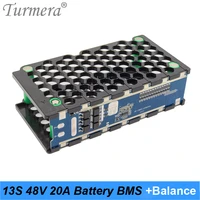 turmera 48v 52v 13s 20a bms 18650 lithium battery protected board with balance for 13s6p electric bike and e scooter battery use