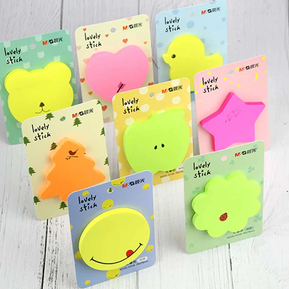 

3pcs M&G fluorescent 60 Pages/Pack 76x76 mm Kawaii Decoracion Diary Stickers Scrapbooking Stationery Sticker Student Supplies