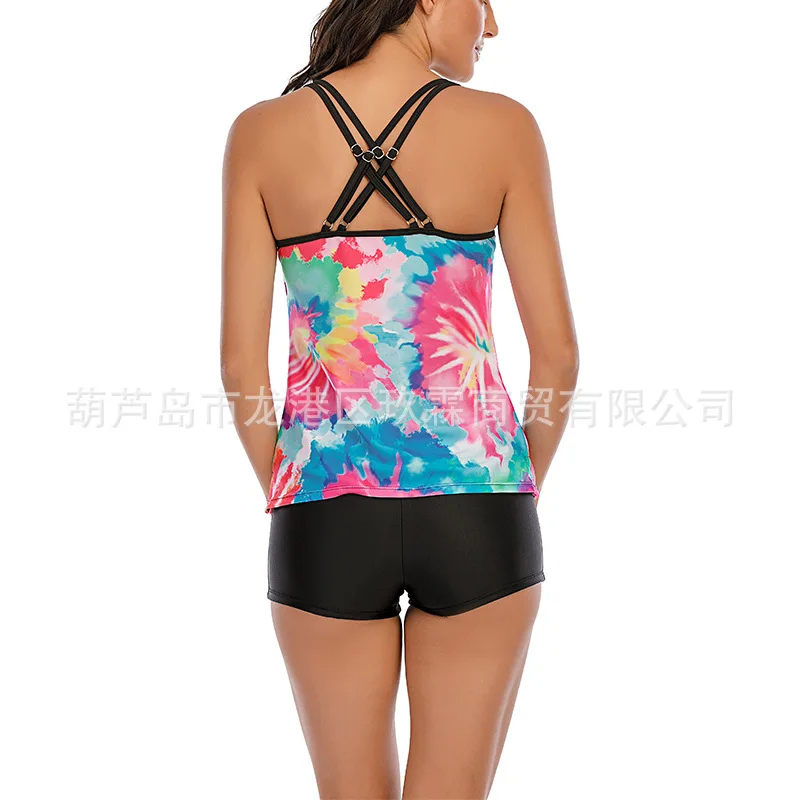 

Plus Size Tie-dye Pattern Bikini Split Beauty Back Swimsuit Swimwear Swimming Suit for Women Bathing Suit Women Swimming Suit