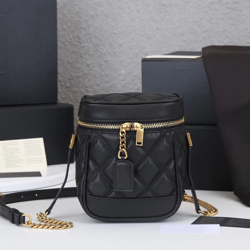 

Good Quality Designer Women Bag Genuine Leather Women Crossbody Bag Chain Strap Luxury Black Red Cosmetic Case With Dust Bag