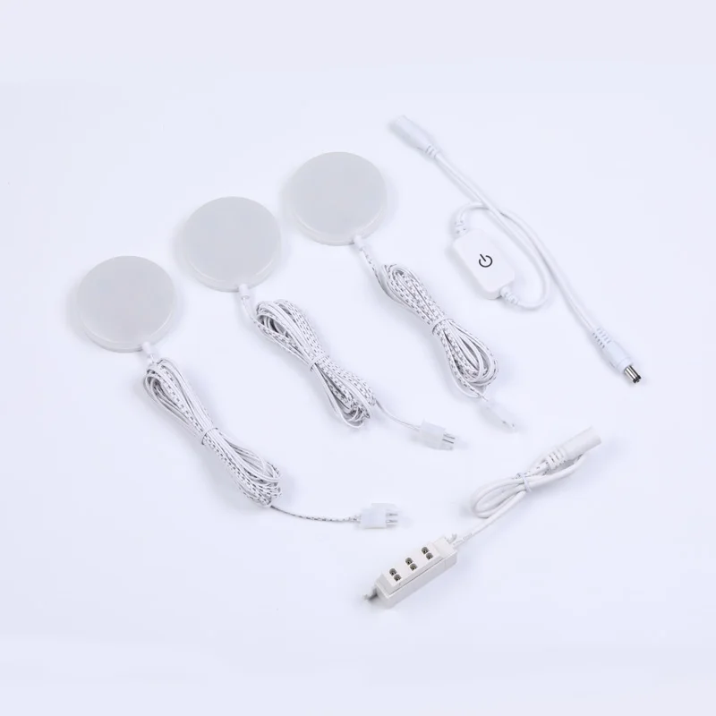 Подсветка для кухонного шкафа BEIMU design Puck с беспроводным сенсорным диммером светодиодной подсветки для полок и мебели.