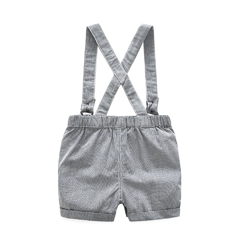 Summer Baby Clothing Sets Cotton 4 Piece Kids Suits Boy Clothes Cartoon Lion Zebra Printed Bodysuits+Bow Tie+Suspender+Shorts | Детская
