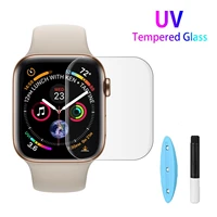 uv liquid glue screen protector for apple watch %e2%80%8b45 41 44 42 40 38 mm tempered glass film iwatch series 7 6 se 5 4 3 44mm 45mm