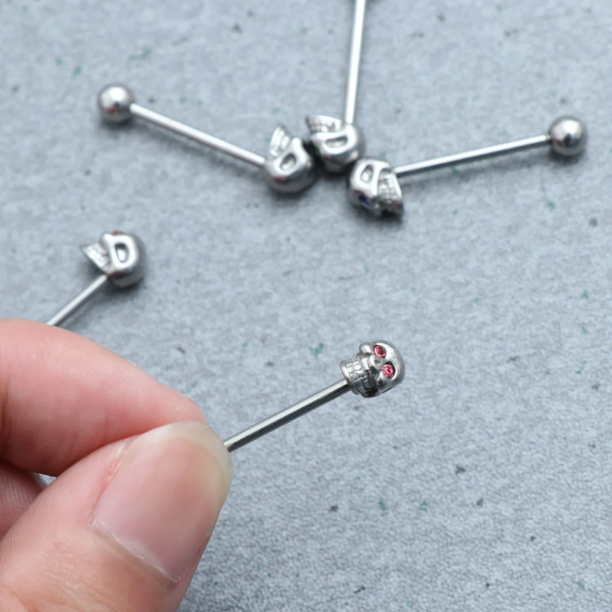 5 шт. из нержавеющей стали Кольца Штанги для языка Пирсинг Штанга ювелирные