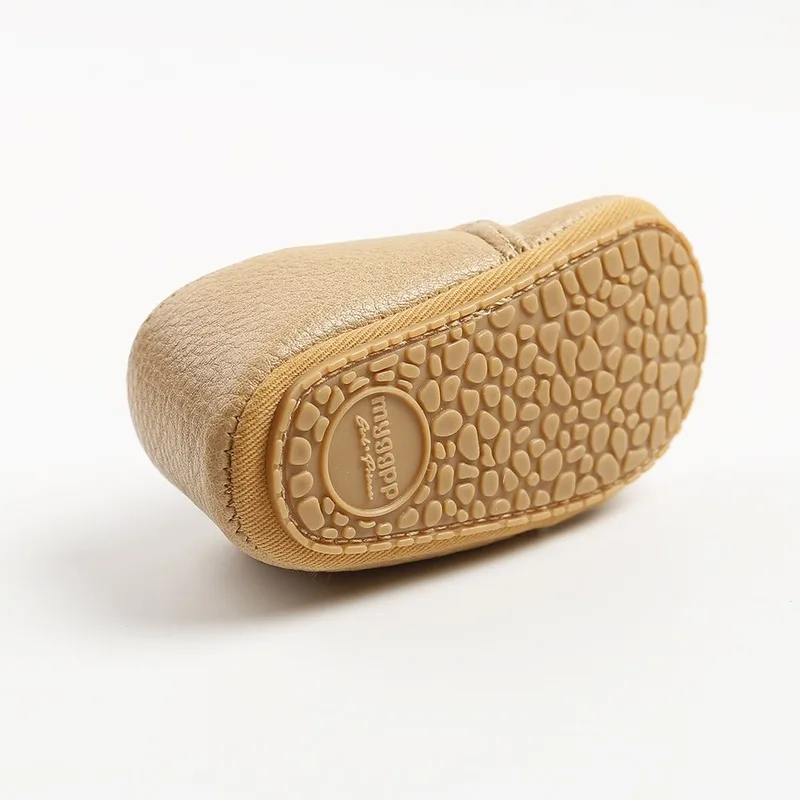 Роскошные мягкие кожаные детские мокасины обувь для новорожденных с резиновой