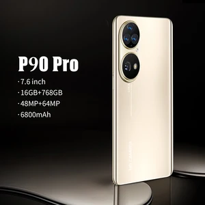 best quality smartphone p90 pro 16gb ram 768gb rom 7 6 inch real perforated hd screen unlocked smart phone android 11 cell phone free global shipping