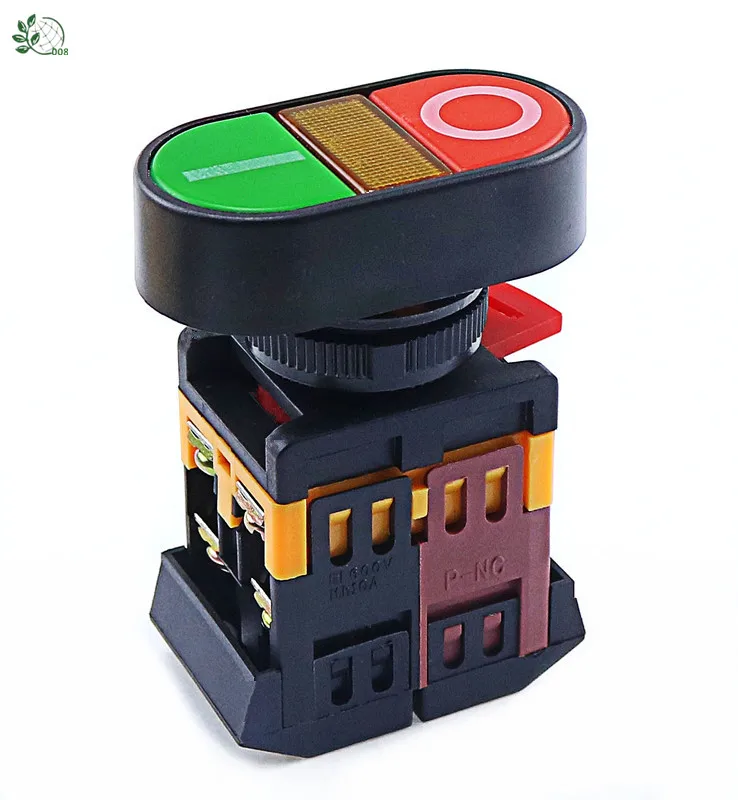 22mm 24V 36V 48V 110V 220V 380V ON/OFF старт/стоп 1 НЗ APBB 22N Мгновенный кнопочный переключатель с