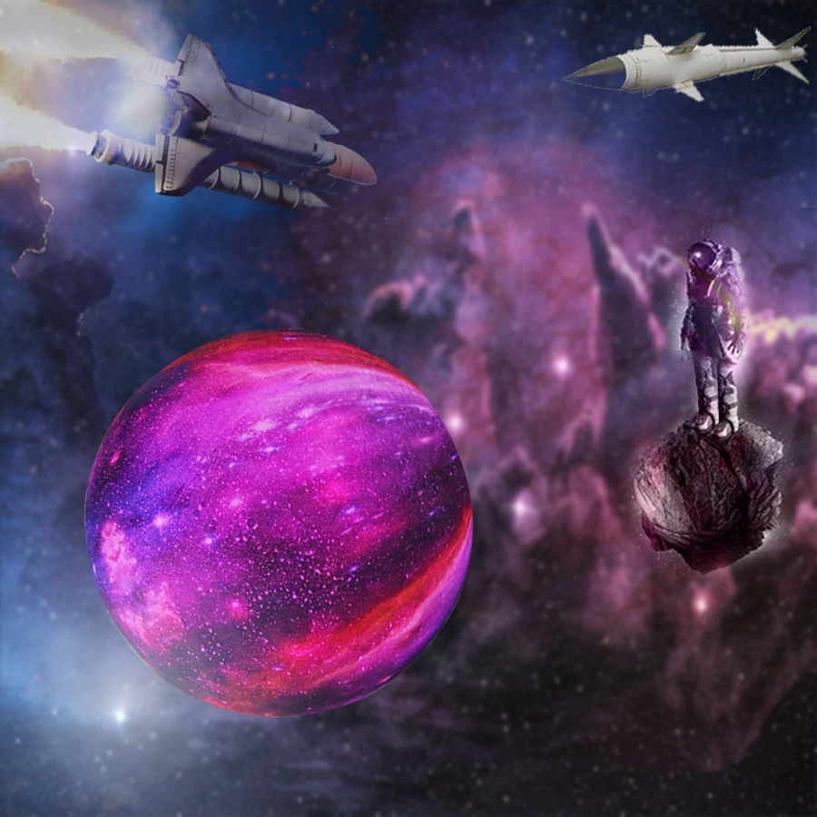 

Новинка 2020, Прямая поставка, лампа с 3D рисунком галактики как луна, лучшие рождественские лампы, ночник в комнате, звезда, луна, светильник, у...