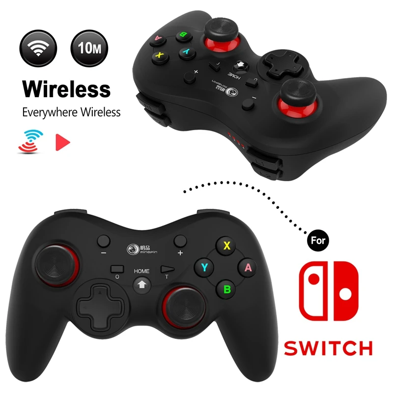 

Беспроводной Bluetooth геймпад MingPin, двойная вибрация, игровой контроллер Pro для Nintendo Switch/Switch Lite PS3 консоль