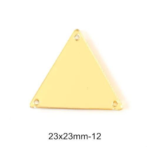 23x23mm-P12 50 шт. акриловое зеркало пришивные стразы акриловые Пришивные зеркала нерегулярные шампанское пришивные камни аксессуары для платья F0021 - Цвет: 23x23mm-P12