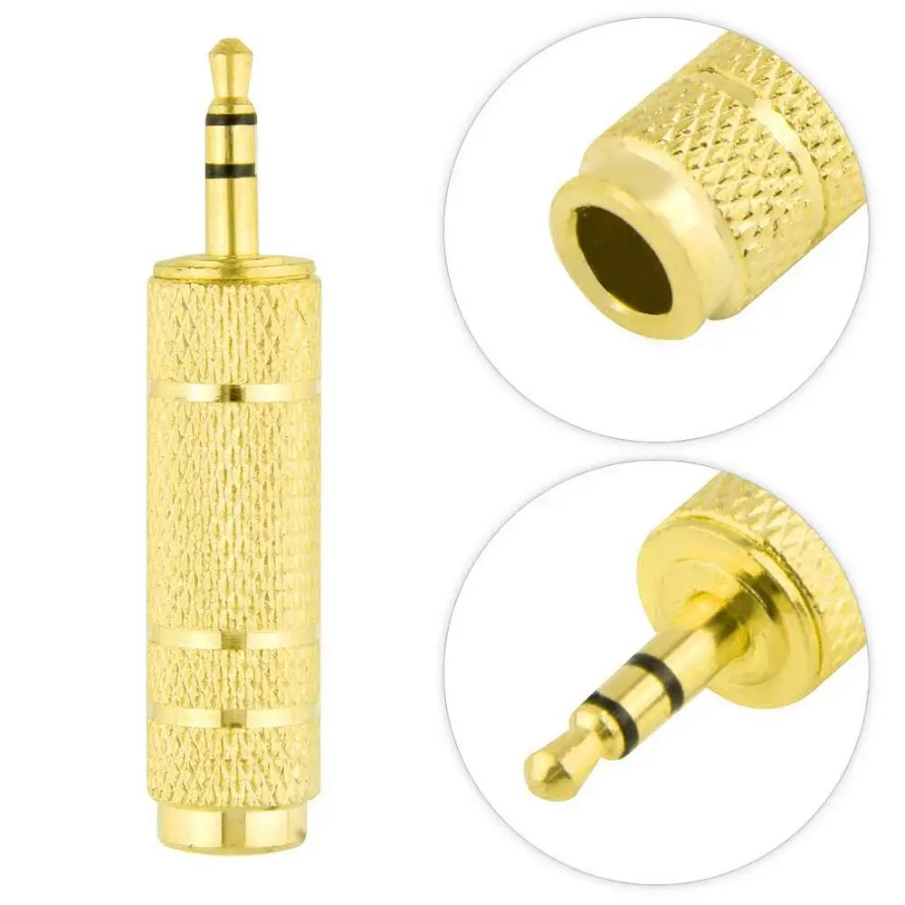 3 5 мм штекер 6 1/4 женский разъем стерео наушники микрофонный аудио адаптер