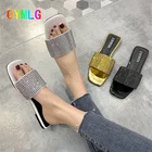 Шлепанцы женские летние, с блестками, 2021