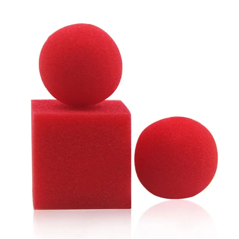1 Bloque 2 pelotas de esponja atrezzo magia cerca de la calle cl&aacute;sica magia ilusionismo trucos-0