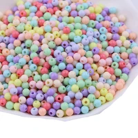 1002005001000pcslot 4mm candy colors plastic acrylic beads ball round loose beads for diy necklace bracelet jewelry making