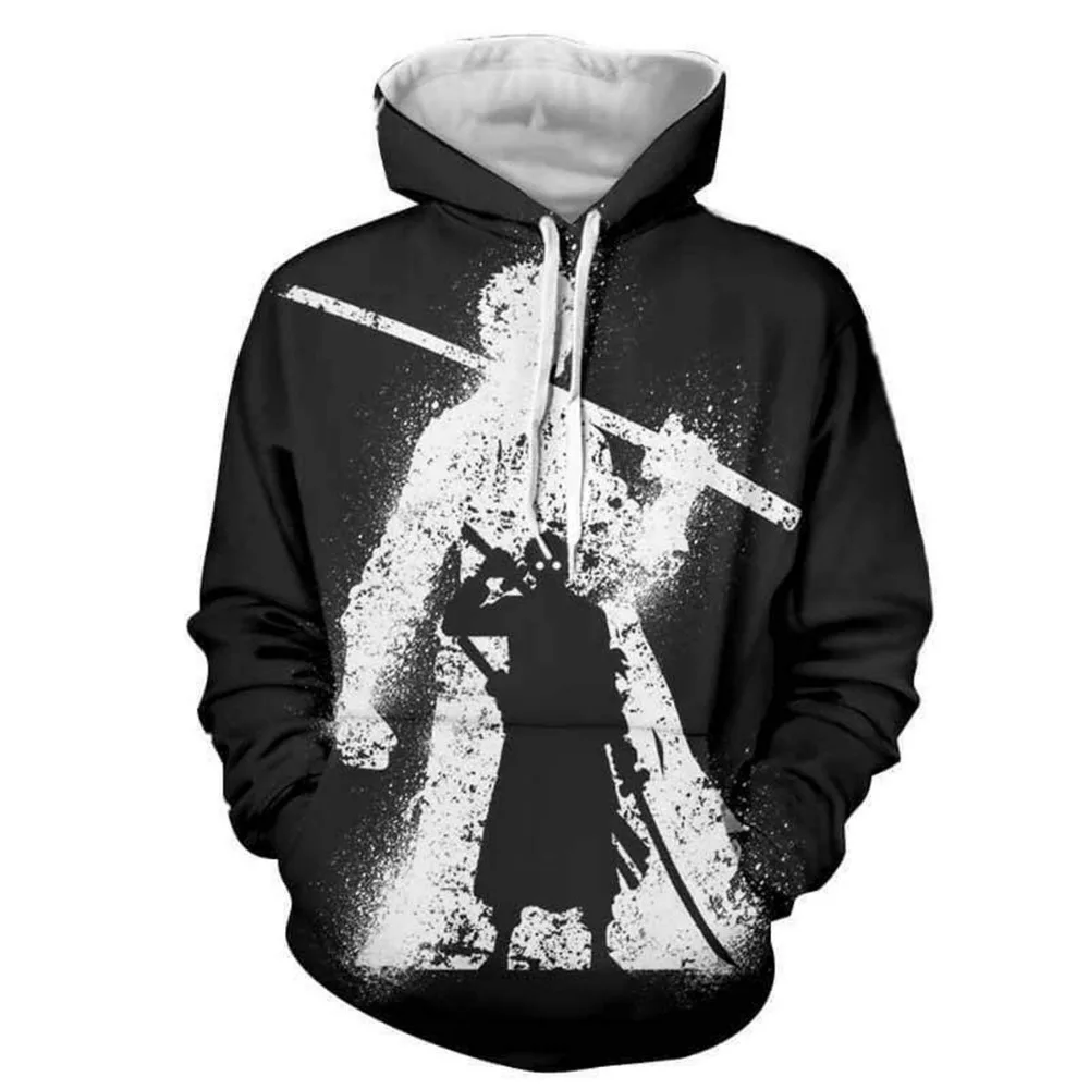 

2021 new fashion hot-blooded swordsman warrior anime hoodie 3D printing men's women's children's sweatshirt pullover streetwear