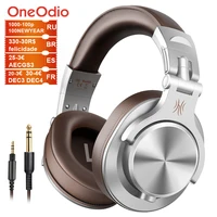 oneodio a71 wired headphones for computer phone with mic foldable over ear stereo headset studio headphone for recording monitor