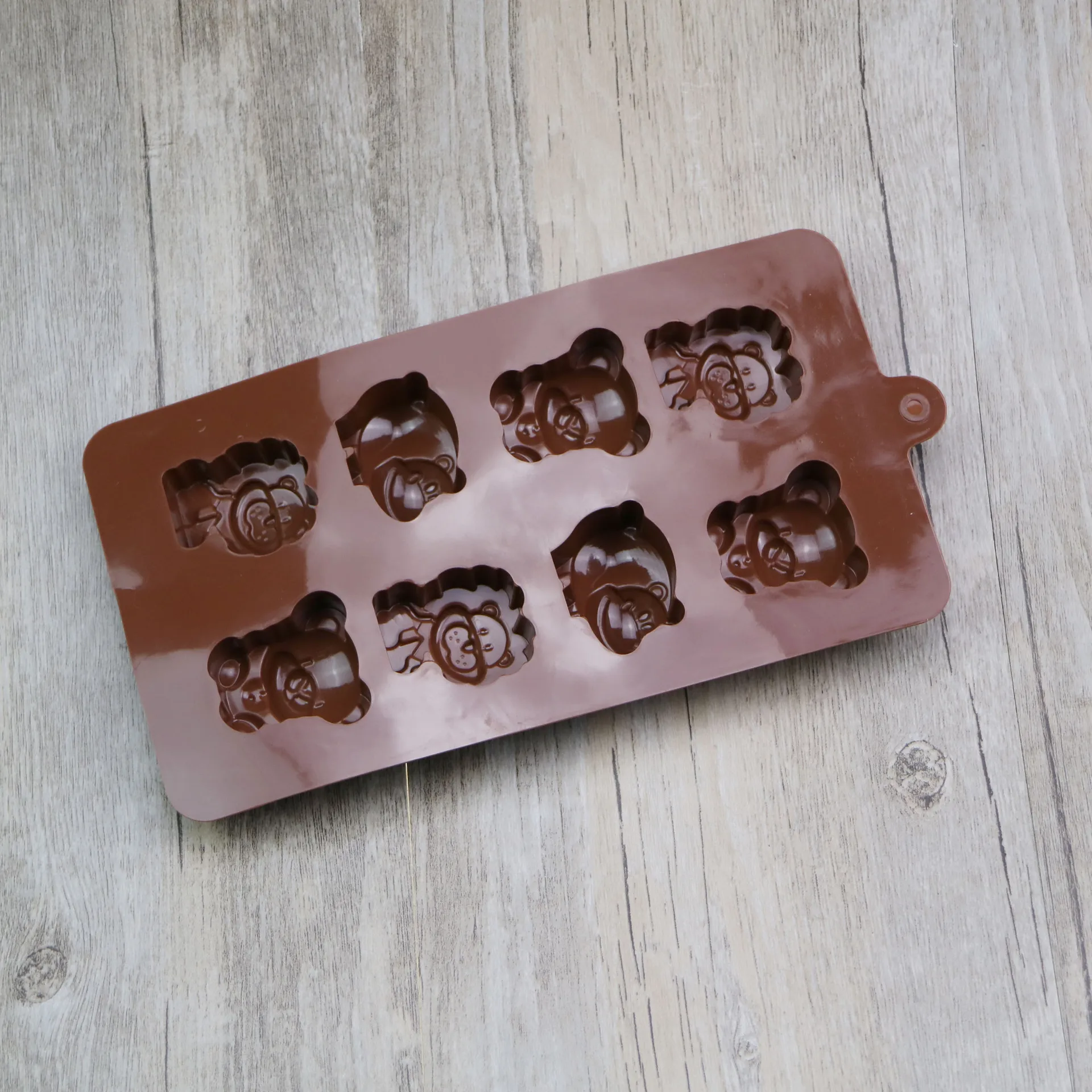 Силиконовая форма для шоколада 8 ровный лев медведь бегемот льда пудинга сделай