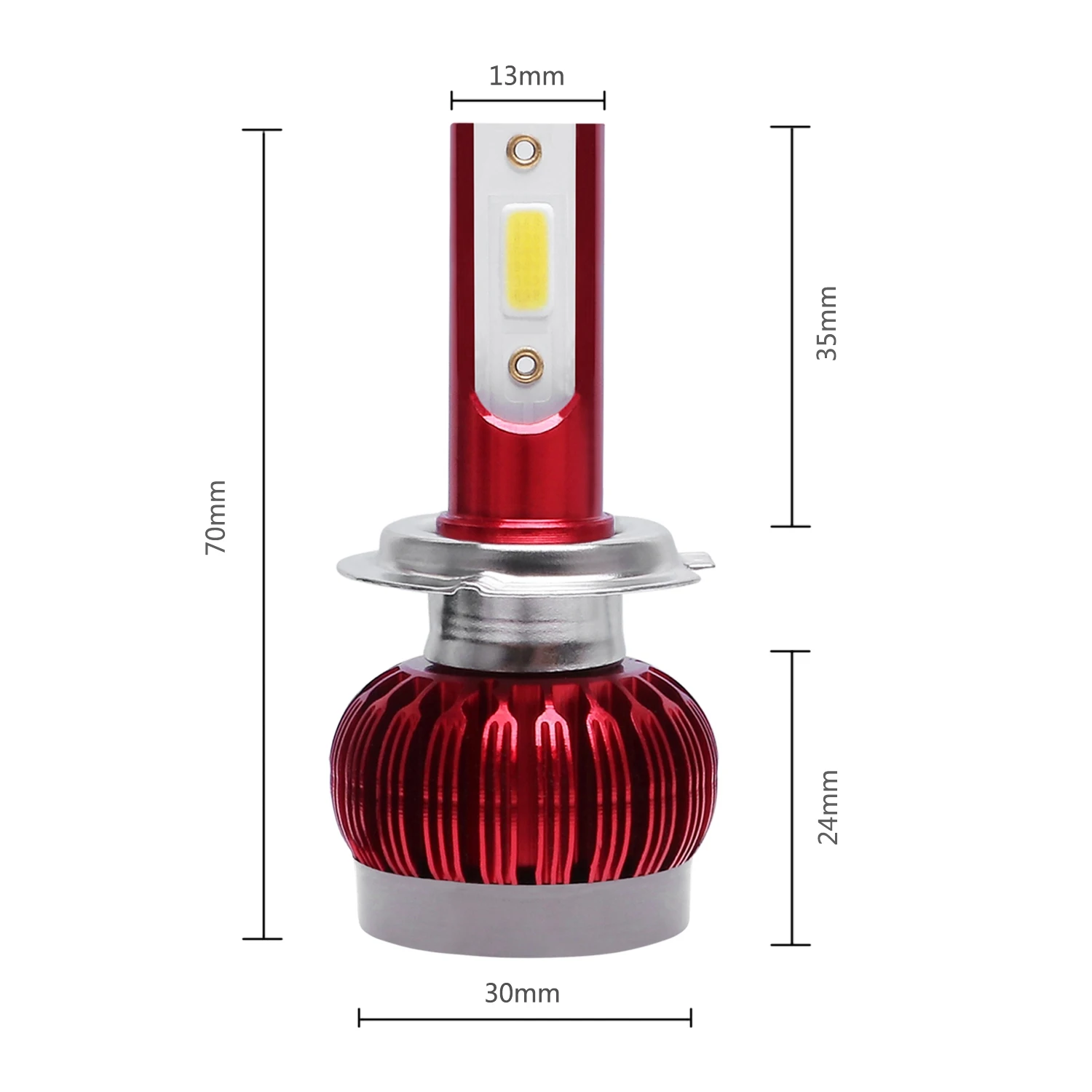 1 Pair LED Car Light Bulbs 10000LM 72W Super Bright COB Auto Led Head Styling Lamps 3000K Golden Yellow(H7) | Автомобили и