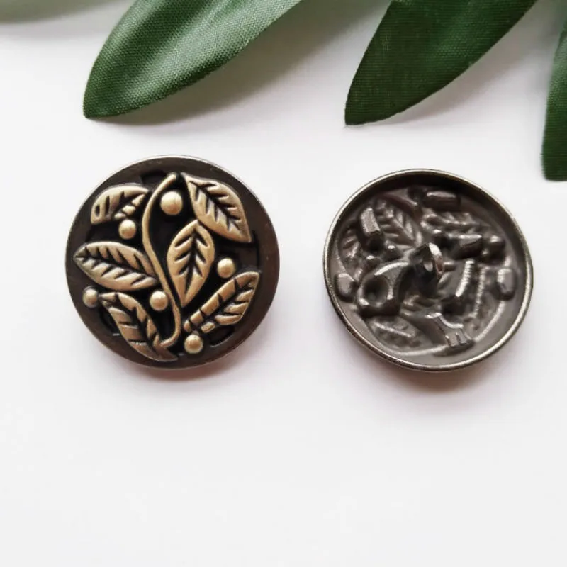 10 шт. антикварные латунные металлические пуговицы для шитья на одно отверстие