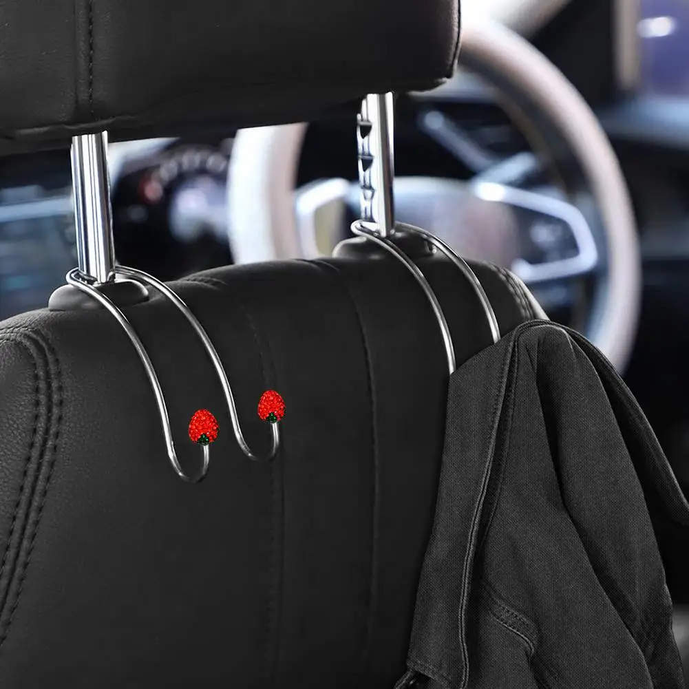 

Car Seat Headrest Hanger Hook Universal Seat Back Organizer For Bag Purse Cloth Grocery Storage Auto Fastener Clip