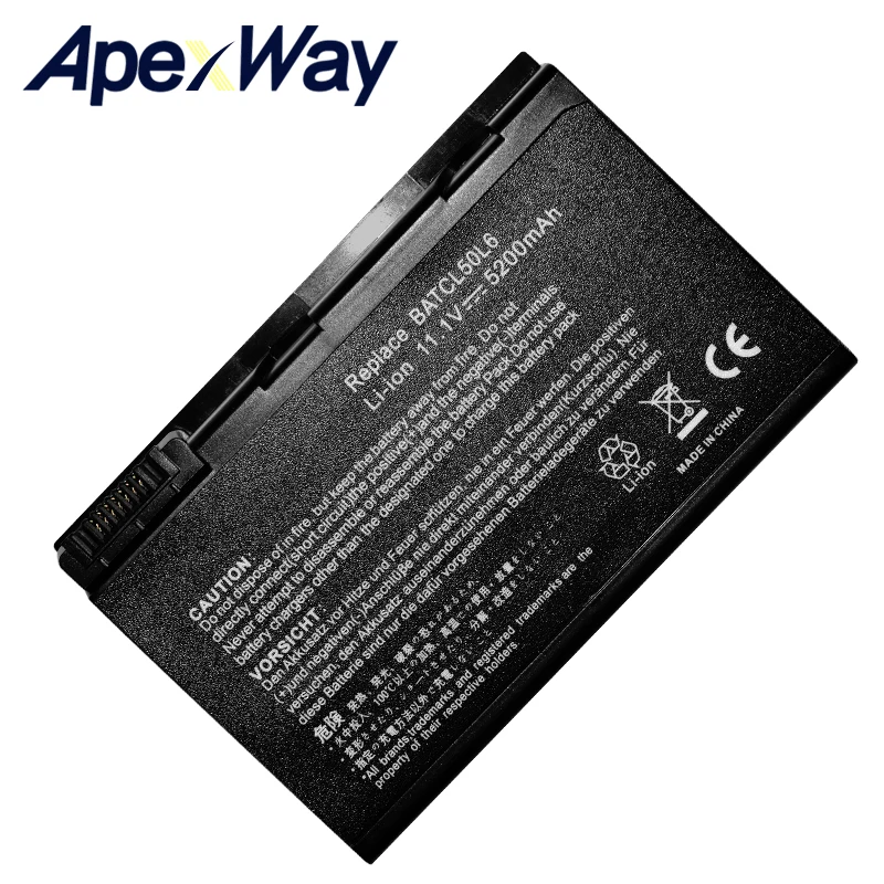 Аккумулятор ApexWay для Acer Travelmate BATCL50L BATCL50L6 2450 2490 4200 4230 4260 4280 5210 5510 BATBL50L4 BATBL50L6