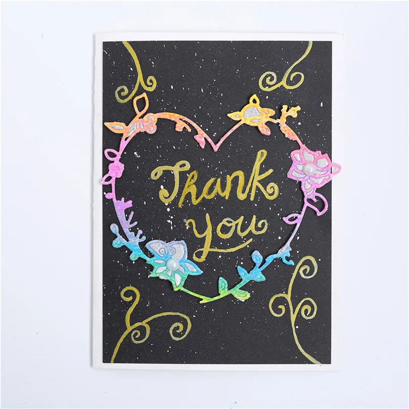 YaMinSanNiO Wreath Cutting Dies Rose Flower Metal for Scrapbooking Craft Die Cuts Card Make Stencils Template Dropshipping | Дом и сад