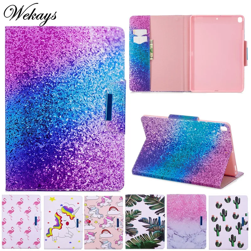 Чехол Wekays для iPad 10 2 дюйма 2019 мультяшный Единорог кожаный чехол 7-го поколения A2200