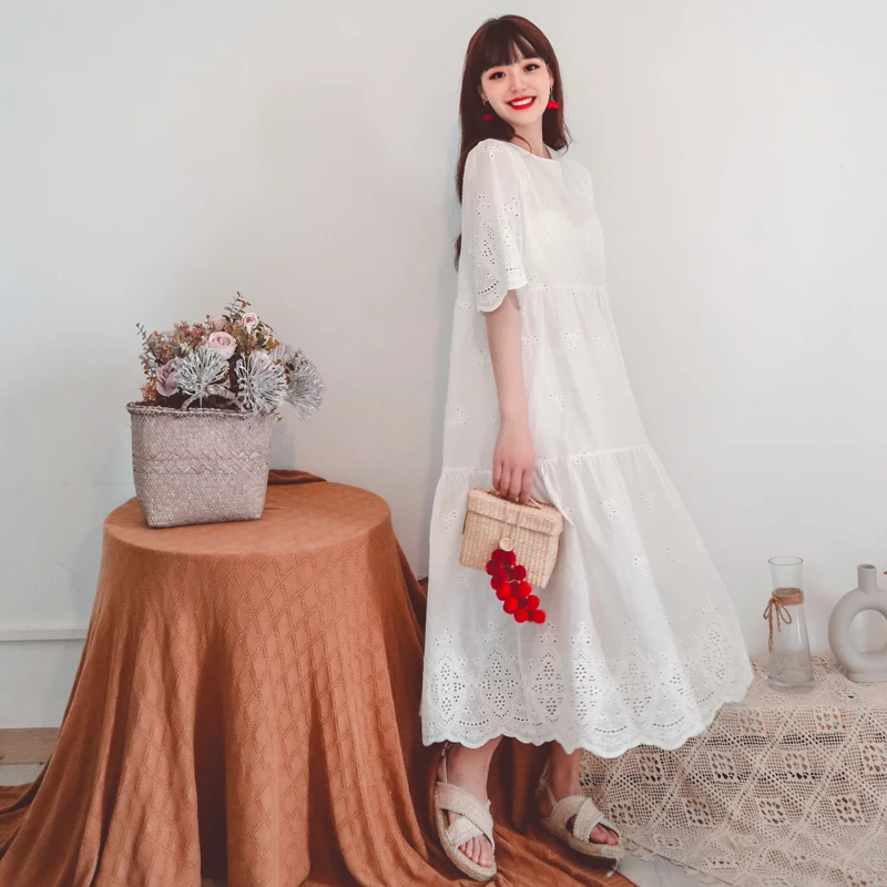 SMTHMA 2022 новое модное кружевное открытое летнее платье с вышивкой женское