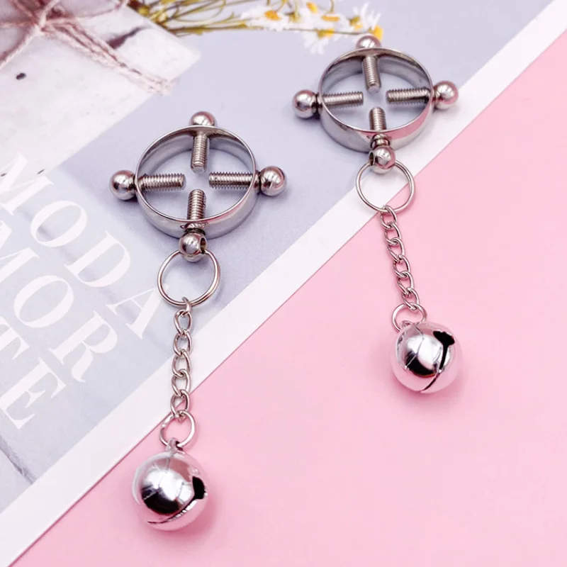 Серебряный Женский Регулируемый металлический винтовой колокольчик зажим для