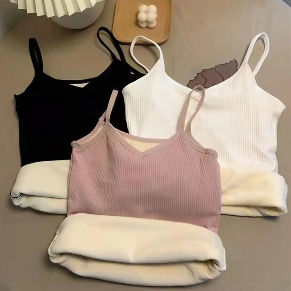 

Knitting Top Solid Color Slim Knitting Top Sling Vest Trendy Winter Vest