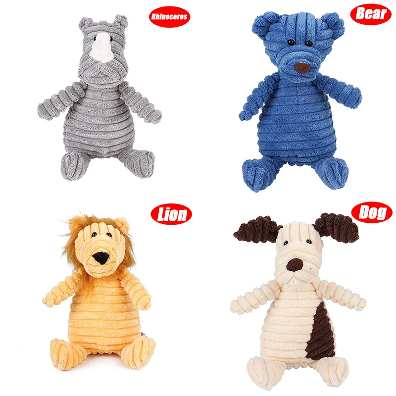 

Corduroy Dog Toys Animal Shape Plush Pet Puppy Squeaky Chew Bite Resistant