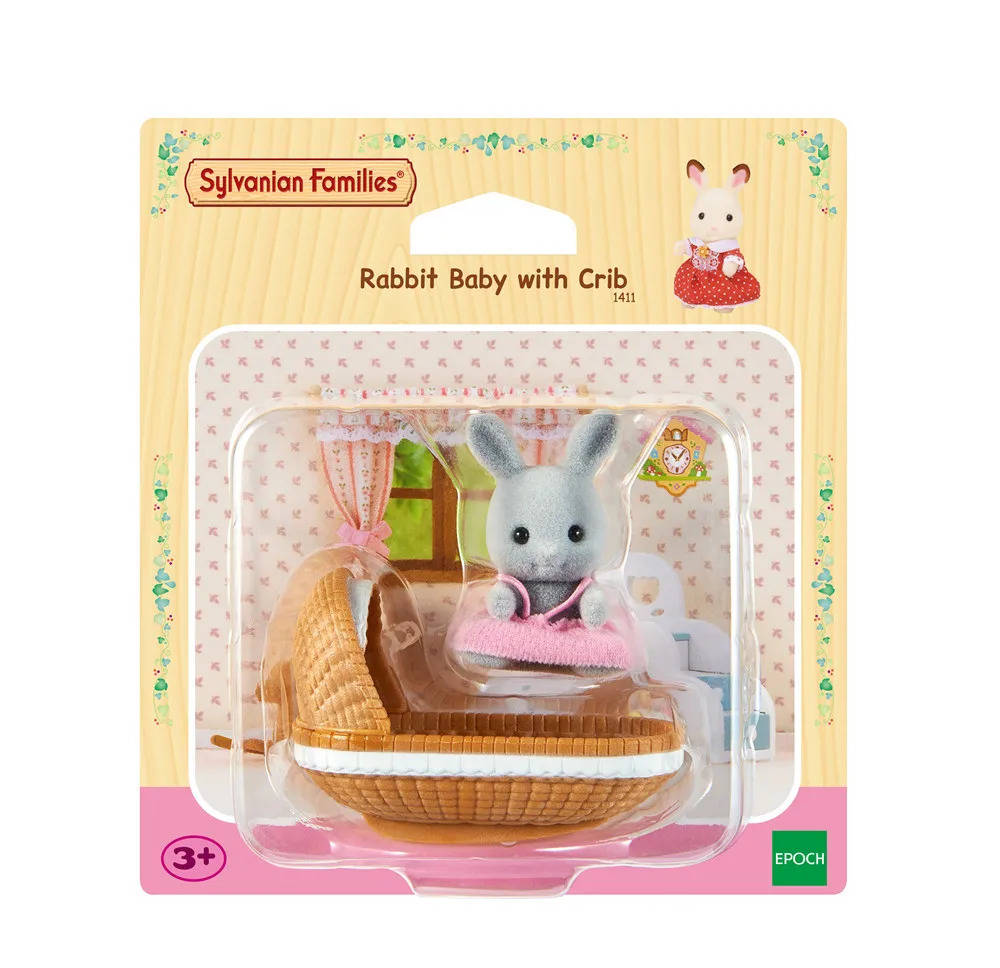 Sylvanian Families игрушка Sylvanian Families Кролик Младенец и Колыбель девичий игровой домик кукла 4558