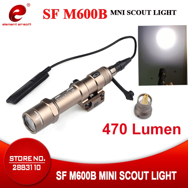 Element Airsoft тактический фонарь вспышка светильник Surefir M600 пистолет Softair 470 люмен M600B
