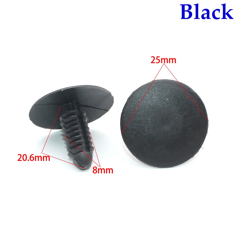 Пластиковые заклепки с отверстием 7 мм бежевые серые черные универсальные