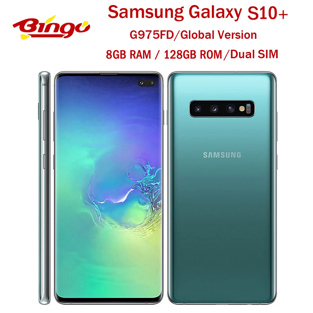Мобильный телефон Samsung Galaxy S10 + Plus G975FD две SIM карты разблокированный Exynos 9820 восемь