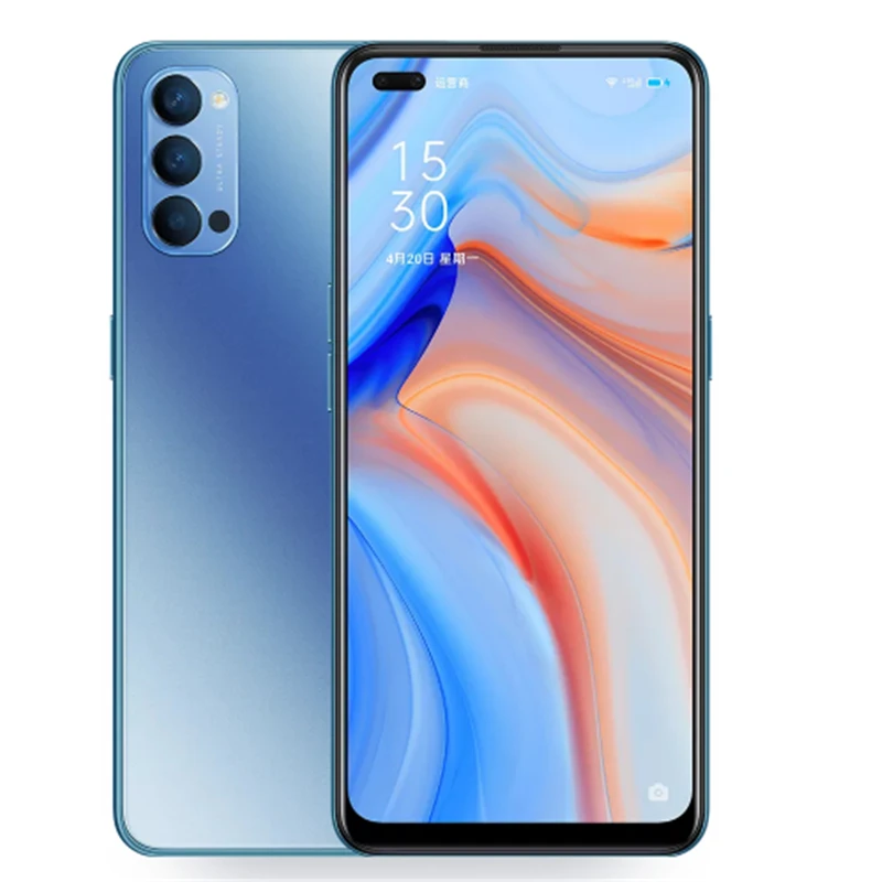 Смартфон Oppo Reno 4 5G 8 ГБ 256 Восьмиядерный процессор Snapdragon 76 экран 6 дюйма 2400 × 1080P AMOLED