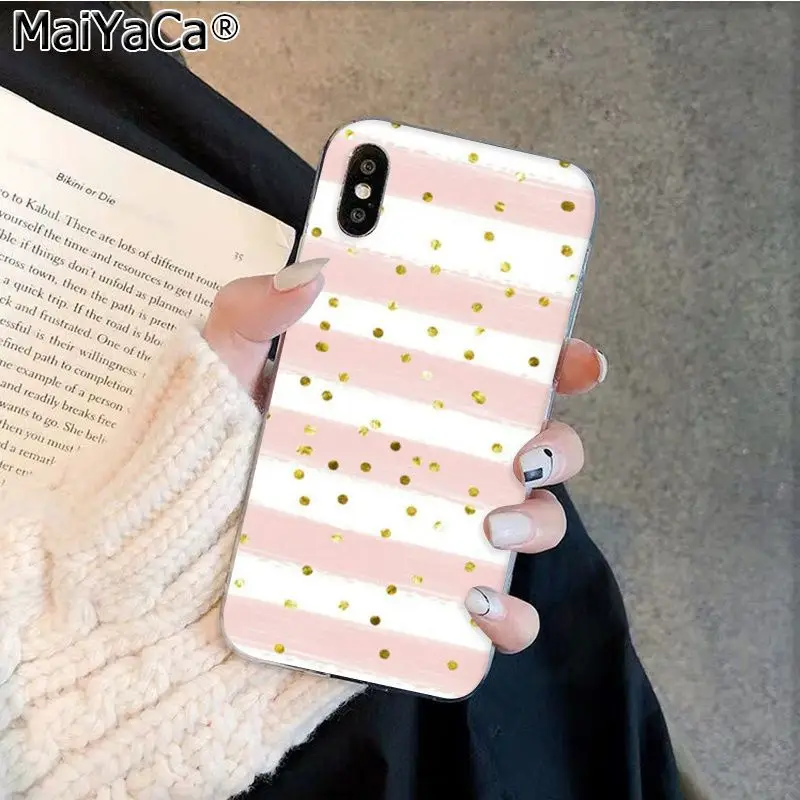 MaiYaCa мультяшный милый розовый волнистый круглый Графический чехол для телефона