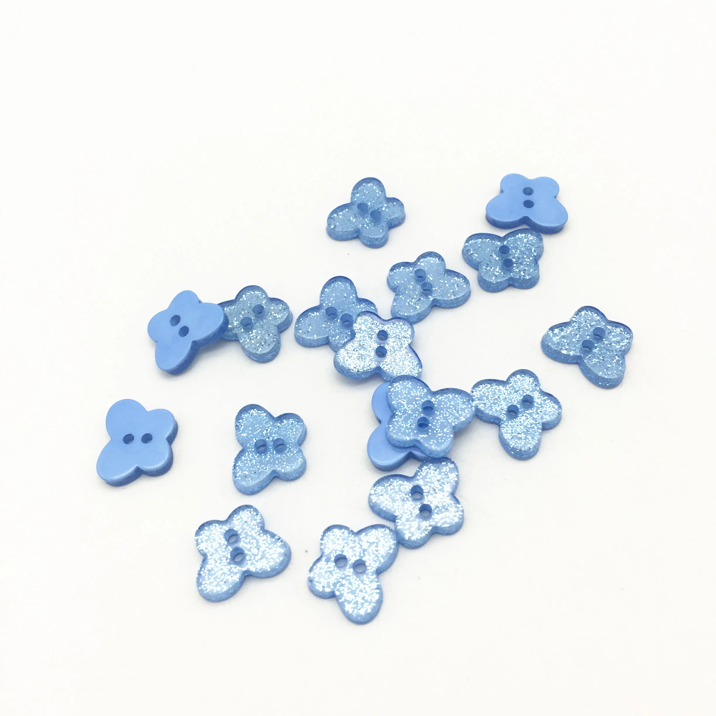 Пуговицы из смолы с блестками и бабочками 13 мм 2 отверстия аксессуары для шитья